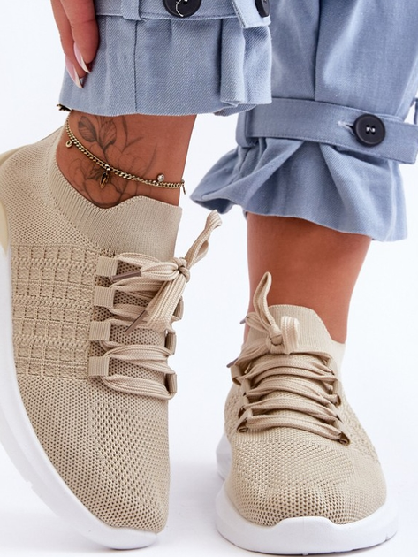 Sneakersy damskie Nikilla 37 Beżowe (5905677458251) - obraz 6