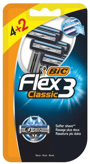 Одноразові станки для гоління Bic Flex 3 Hojas Maq Afeitar 4 2 шт (3086123242593) - зображення 1
