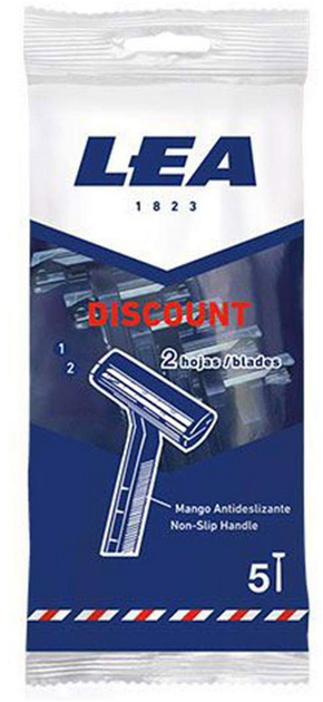Zestaw jednorazowych maszynek do golenia Lea Discount 2 Blades Disposable Blades Pack 5 Units (8410737001171) - obraz 1