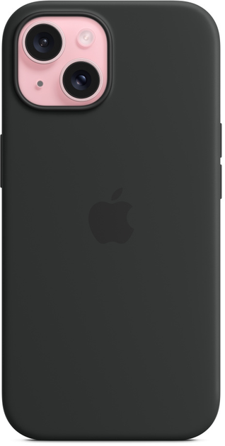 Панель Apple MagSafe Silicone Case для Apple iPhone 15 Black (MT0J3) - зображення 2