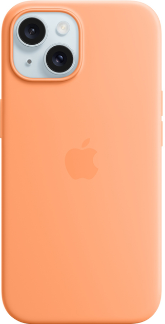 Панель Apple MagSafe Silicone Case для Apple iPhone 15 Orange Sorbet (MT0W3) - зображення 1