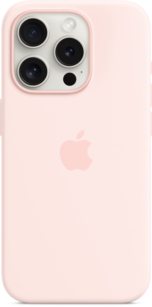 Панель Apple MagSafe Silicone Case для Apple iPhone 15 Pro Light Pink (MT1F3) - зображення 4