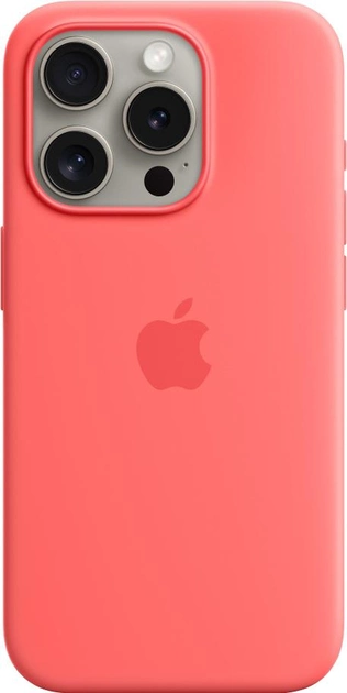Панель Apple MagSafe Silicone Case для Apple iPhone 15 Pro Guava (MT1G3) - зображення 1