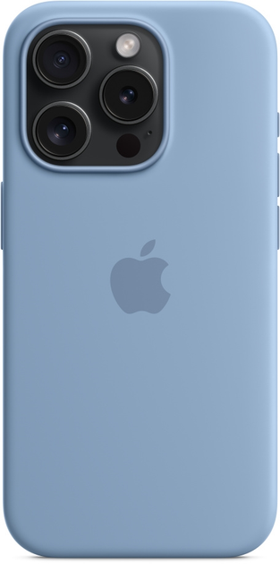 Панель Apple MagSafe Silicone Case для Apple iPhone 15 Pro Winter Blue (MT1L3) - зображення 4