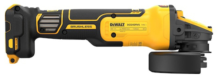 Szlifierka kątowa wielobiegowa DeWalt XR 18 V z FV ADV bez akumulatora i ładowarki (DCG409VSN-XJ) - obraz 4
