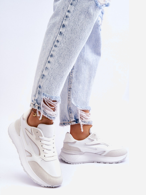 Sneakersy damskie na wysokiej platformie Henley 40 Białe (3089024536471) - obraz 3