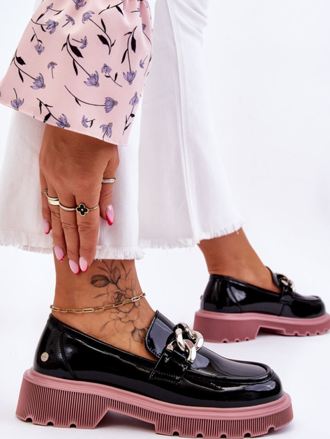 Loafersy GOE LL2N4039 37 Czarno-Fioletowe (5903163986790) - obraz 4