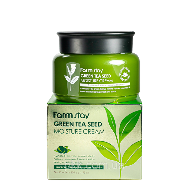 Крем для лица FarmStay Green Tea оздоравливающий с экстрактом зеленого чая 100 мл - изображение 2