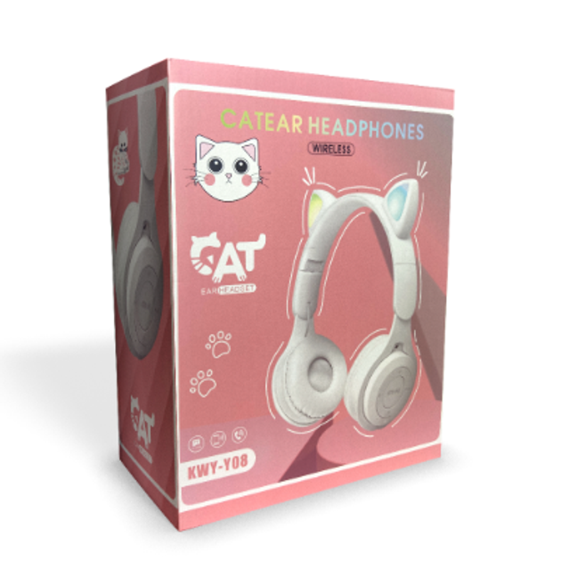 Детские Беспроводные LED наушники с кошачьими ушками Wireless headSet ...