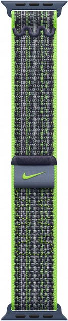 Pasek Apple Nike Sport Loop do Apple Watch 41mm Bright Green/Blue (MTL03) - obraz 2