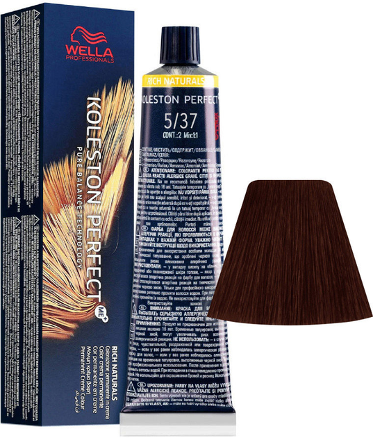 Фарба для волосся Wella Professionals Koleston Perfect Me+ Rich Naturals 5/37 60 мл (8005610658285) - зображення 1