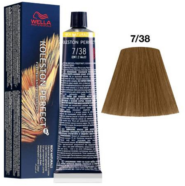 Фарба для волосся Wella Professionals Koleston Perfect Me+ Rich Naturals 7/38 60 мл (8005610626932) - зображення 2