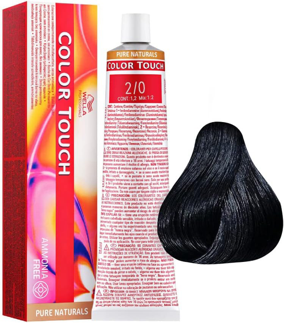 Farba do włosów Wella Professionals Color Touch Pure Naturals 2/0 60 ml (4015600044008) - obraz 1