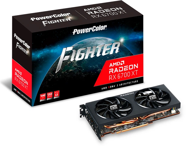 Відеокарта Powerсolor PCI-Ex Radeon RX 6700 XT Fighter 12GB GDDR6 (192bit) (2581/16000) (HDMI, 3 x DisplayPort) (AXRX 6700XT 12GBD6-3DH) - зображення 5