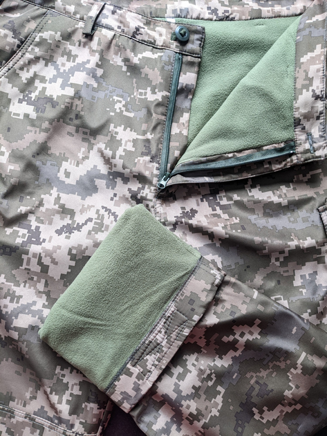 Штани утеплені на флісі тактичні, військові ЗСУ зимові піксель Розмір S (46) - зображення 2
