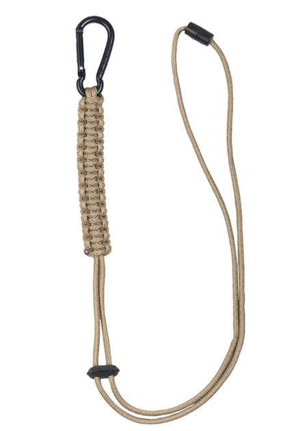 Ремінець із паракорду з карабіном Mil-Tec Койот PARACORD LANYARD COYOTE (15931505) - зображення 1