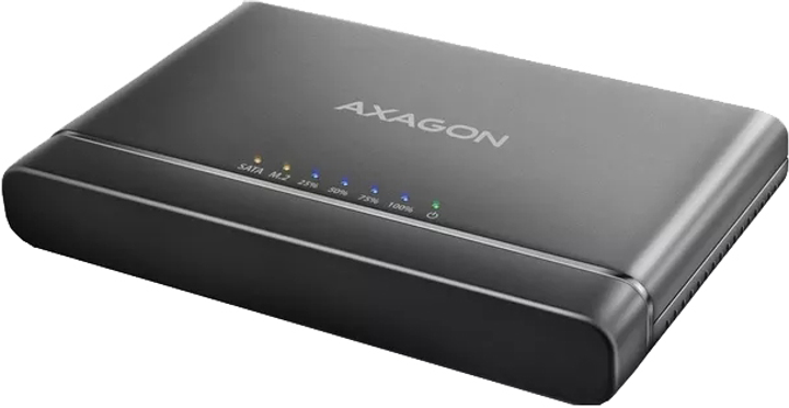 Adapter Axagon ADSA-CC do NVMe M.2 2.5/3.5 SSD i HDD Clone Master 2 USB-C 3.2 - obraz 1