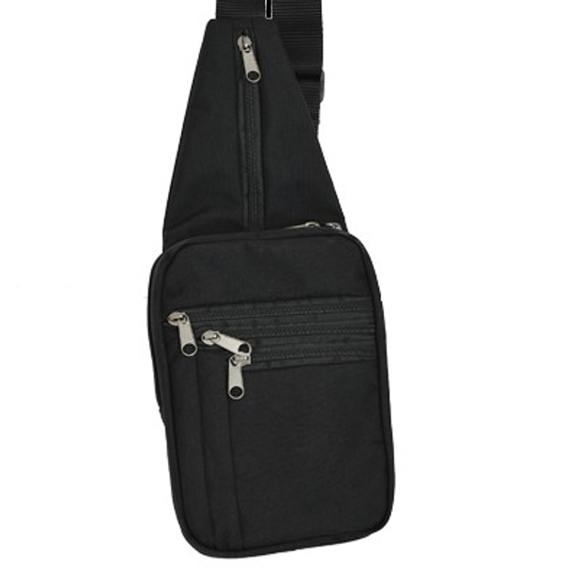 Нагрудная однолямочная сумка A-Line А33 с кобурой для пистолета черная - изображение 1