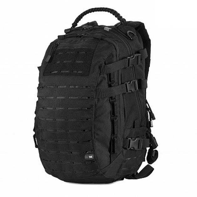 Штурмовой рюкзак 25 л M-Tac Mission Pack Laser Cut Black с местом для гидратора и D-кольцах на плечах - изображение 1