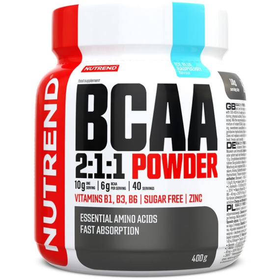 Аминокислота Nutrend BCAA 2:1:1 Powder 400 г Ледяная голубая малина (ice blue raspberry) - Фото 1 Аминокислота Nutrend BCAA 2:1:1 Powder 400 г Ледяная голубая малина (ice blue raspberry) - изображение 1