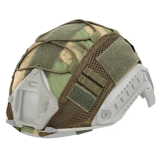 Кавер на шлем типа FAST без ушей (размер М) (камуфляж ближе к оливе) - изображение 1