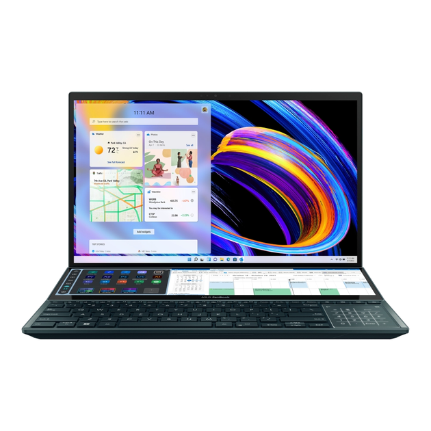 Ноутбук 15,6" Asus UX582ZW-H2008X OLED/3840x2160/Intel Core i9/RTX 3070Ti/32ГБ/1ТБ Темно-синій - зображення 2