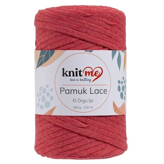 Пряжа стрічка для вʼязання KNIT ME COTTON LASE 250 грам, 100 метрів КОРАЛОВИЙ - Фото 1 Пряжа стрічка для вʼязання KNIT ME COTTON LASE 250 грам, 100 метрів КОРАЛОВИЙ - зображення 1