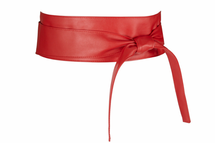 Женский кожаный пояс кушак широкий LeathART 216х11 см Красный 000239889 ...