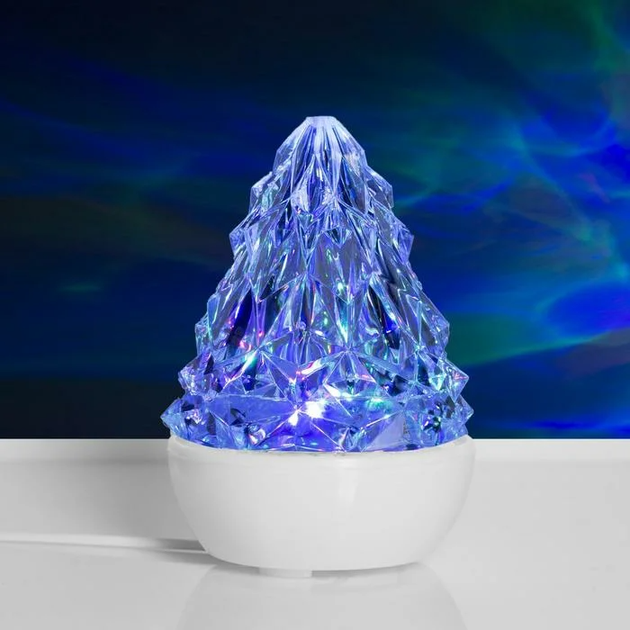 Проектор світлових ефектів Кристал Magic Light RD2 RGB Bluetooth, Кришталева Ялина на підставці 12х17см, нічник/дискокуля 220В - зображення 2