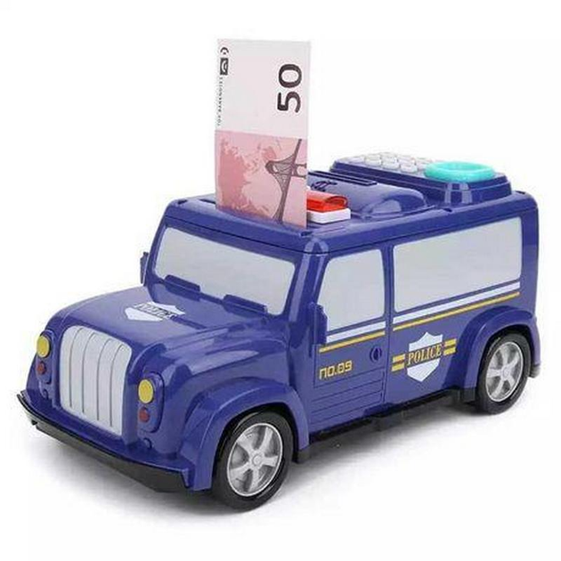 Дитяча скарбничка сейф Smart Kids Money Box з кодовим замком та відбитком пальця зі звуком Синій - Фото 2 Дитяча скарбничка сейф Smart Kids Money Box з кодовим замком та відбитком пальця зі звуком Синій - зображення 2