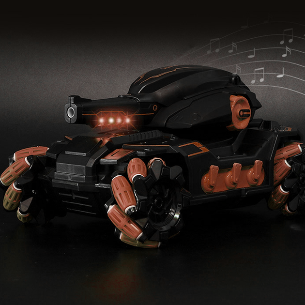Танк на радиоуправлении стреляющий водяными пулями Tech Toy Tank Blast TB2 дрифт игрушка с движением во все стороны и вращением 360°, звуковые и световые эффекты - изображение 12