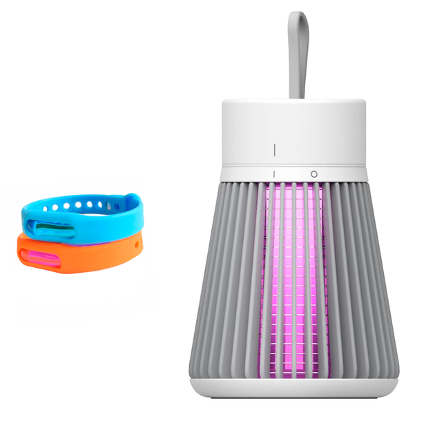 Ловушка от комаров и насекомых Stop Mosquito антимоскитная лампа с LED подсветкой + Комплект браслетов для защиты от комаров 2шт - Фото 12 Ловушка от комаров и насекомых Stop Mosquito антимоскитная лампа с LED подсветкой + Комплект браслетов для защиты от комаров 2шт - изображение 12