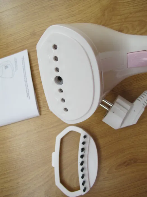 Відпарювач ручний для одягу UKC Garment Steamer SI-6025P пароочисник для речей та штор 1100 Вт Рожевий - зображення 4