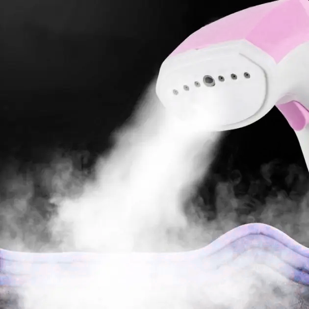 Відпарювач ручний для одягу UKC Garment Steamer SI-6025P пароочисник для речей та штор 1100 Вт Рожевий - зображення 11