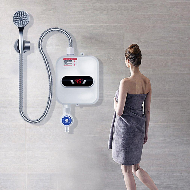 Миттєвий проточний водонагрівач бойлер Wster 3500W-60° з LCD екраном та душем + Універсальний ключ Snap-n-Grip - Фото 5 Миттєвий проточний водонагрівач бойлер Wster 3500W-60° з LCD екраном та душем + Універсальний ключ Snap-n-Grip - зображення 5