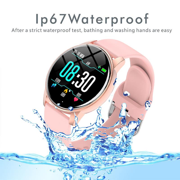 Смарт-годинник круглий Smart Watch X9-IP67 з фітнес функціями, тонометром, пульсометром Pink - Фото 6 Смарт-годинник круглий Smart Watch X9-IP67 з фітнес функціями, тонометром, пульсометром Pink - зображення 6