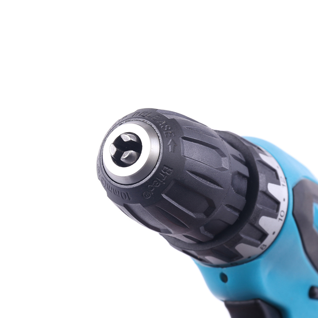 Шуруповерт з набором біт і свердел у пластиковому кейсі UKC Screwdriver Set 24В акумуляторний дриль із насадками Blue - зображення 10