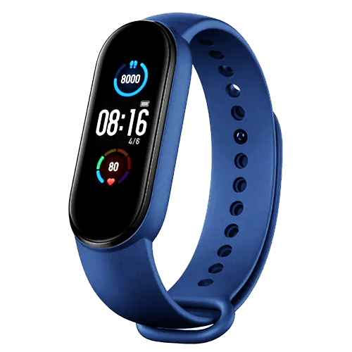 Фитнес браслет Smart Fit M5-Band спортивные часы с пульсометром, тонометром, шагомером, магнитной зарядкой и защитой от влаги IP67 - Blue - изображение 5