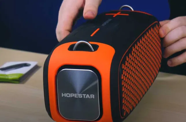 Портативна бездротова колонка Hopestar A30 Bluetooth з функцією Bass Boost 55Вт, 3 динаміка, USB, вологозахист IPX6 Помаранчевий з Сірим - зображення 7
