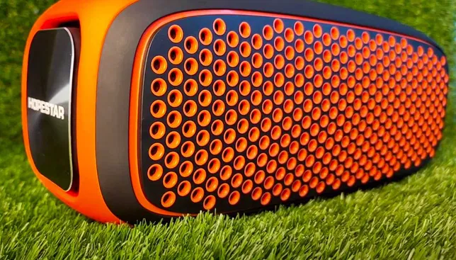 Портативна бездротова колонка Hopestar A30 Bluetooth з функцією Bass Boost 55Вт, 3 динаміка, USB, вологозахист IPX6 Помаранчевий з Сірим - зображення 8