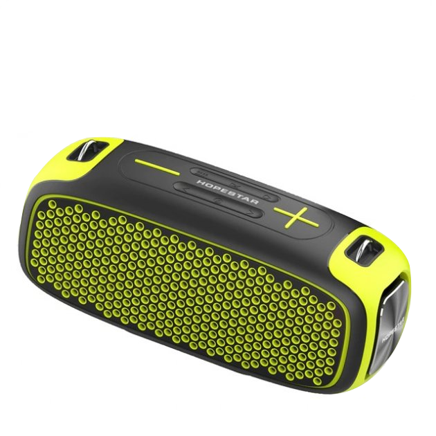 Портативная беспроводная колонка Hopestar A30 Bluetooth с функцией Bass Boost 55Вт, 3 динамика, USB, влагозащита IPX6 Серый с желтым - изображение 5