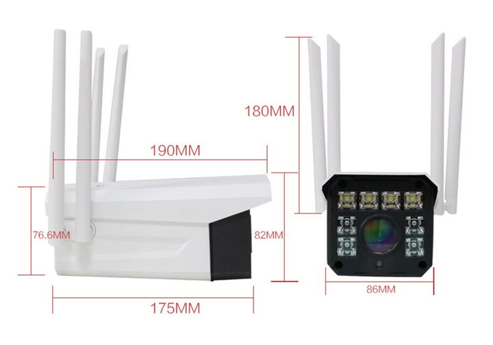 Уличная Wi-Fi IP камера видеонаблюдения цветная на 4 антенны Crystal Eye CY926 2 Мп ночная съёмка с микрофоном и датчиком движения - изображение 8