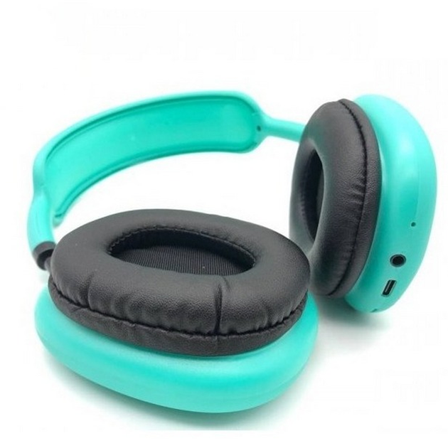 Повнорозмірні бездротові навушники Sound One P9-PRO Bluetooth гарнітура з MP3 плеєром, FM радіо, AUX, вбудований мікрофон, microSD Green - Фото 2 Повнорозмірні бездротові навушники Sound One P9-PRO Bluetooth гарнітура з MP3 плеєром, FM радіо, AUX, вбудований мікрофон, microSD Green - зображення 2