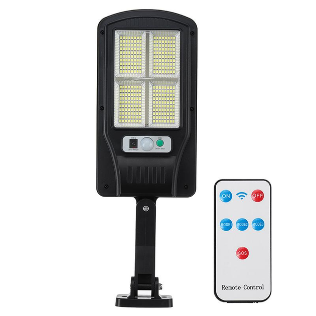 Вуличний настінний світильник Solar Light BK-4-320SMD з пультом дистанційного керування та сонячною батареєю LED ліхтар з датчиком руху - зображення 7