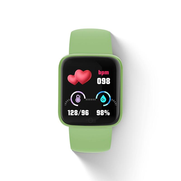 Смарт годинник Smart watch SWY68S розумний браслет з функціями фітнес трекера, вологозахистом, пульсометром та крокоміром Зелений - зображення 4