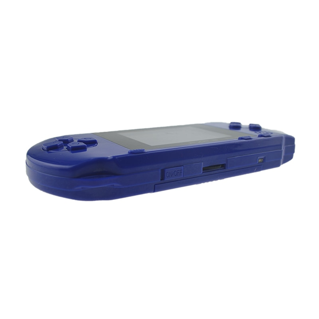 Портативная игровая ретро приставка с LCD экраном 2.7" UTM PXP3 16bit с подключением к ТВ + картридж с играми Синяя - изображение 2