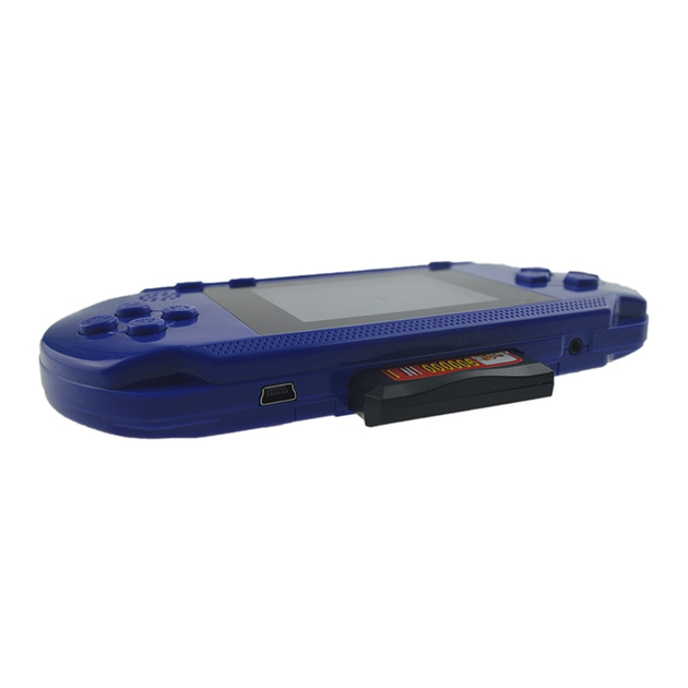 Портативная игровая ретро приставка с LCD экраном 2.7" UTM PXP3 16bit с подключением к ТВ + картридж с играми Синяя - изображение 3