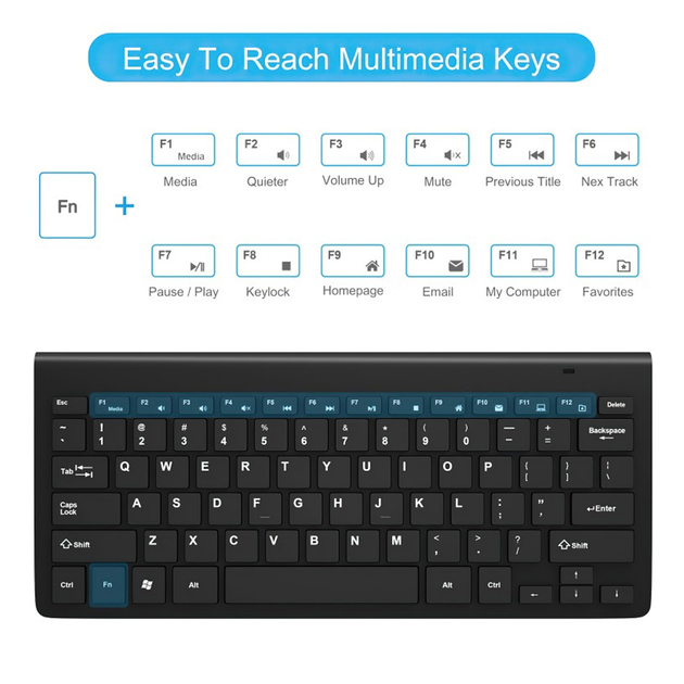 Комплект беспроводной клавиатура и мышь оптическая Combo Ultra 108S1 WM 30 для ПК, ноутбука, Smart TV на батарейках Черная - изображение 4