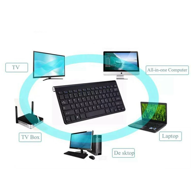 Комплект беспроводной клавиатура и мышь оптическая Combo Ultra 108S1 WM 30 для ПК, ноутбука, Smart TV на батарейках Черная - изображение 5