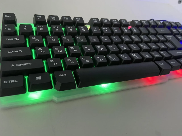 Комплект игровой клавиатура русская и мышь проводные Game Suit 288KT с RGB подсветкой для геймеров - изображение 5